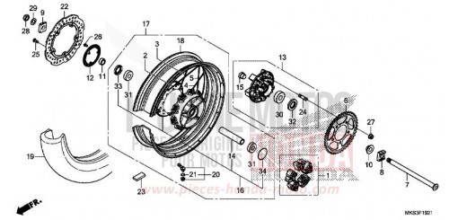 HINTERRAD (2) CRF1100D4L de 2020